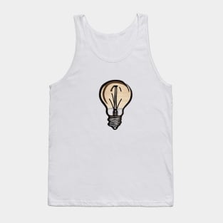 Light Bulb Brown Shadow Silhouette Anime Style Collection No. 429 Tank Top